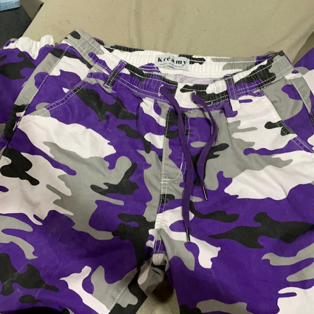 Kréamy purple camo pants